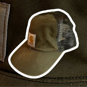 vintage carhartt mesh forest green hat ♥️